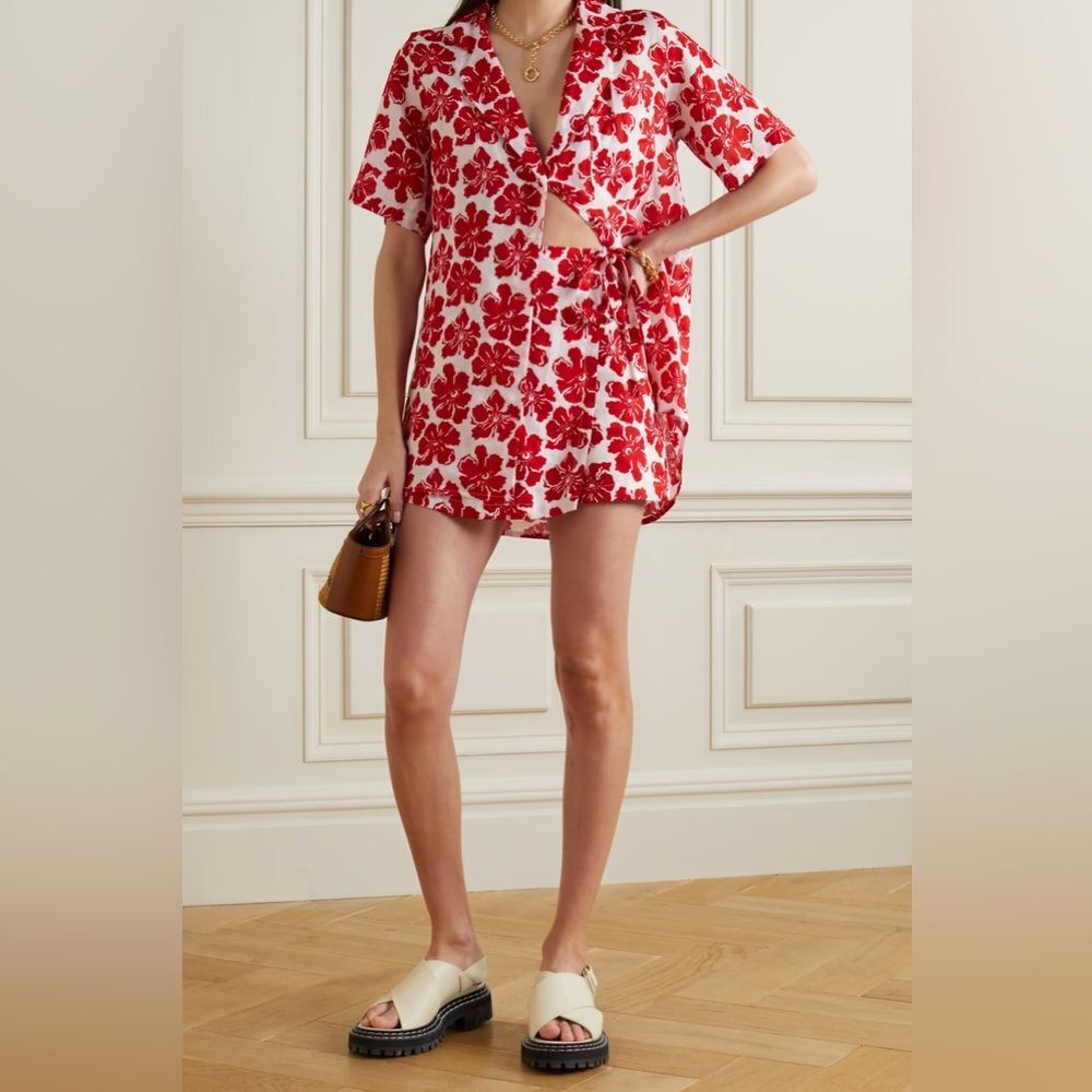 Faithfull Charlita Linen Shirt Dress - La Presa Floral Print - Picture 2 of 9